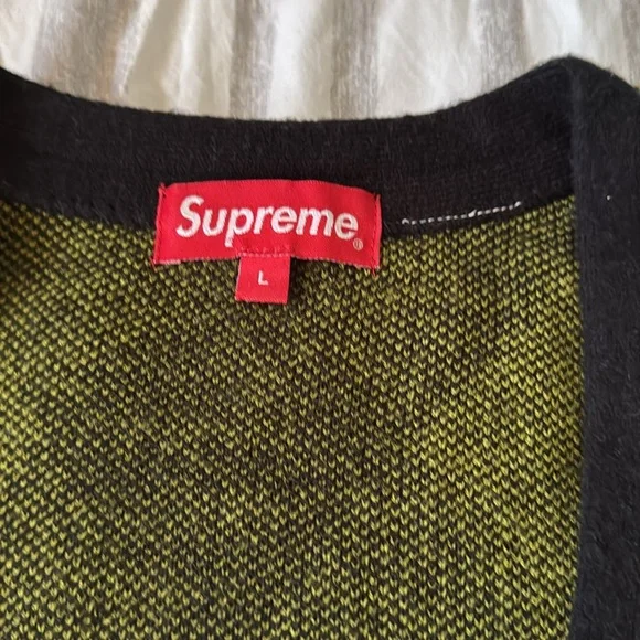 Supreme brushed argyle cardigan men’s L - Picture 2 of 3